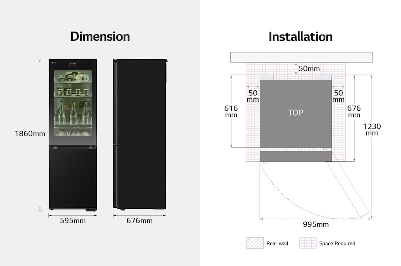 Dimension, Installation